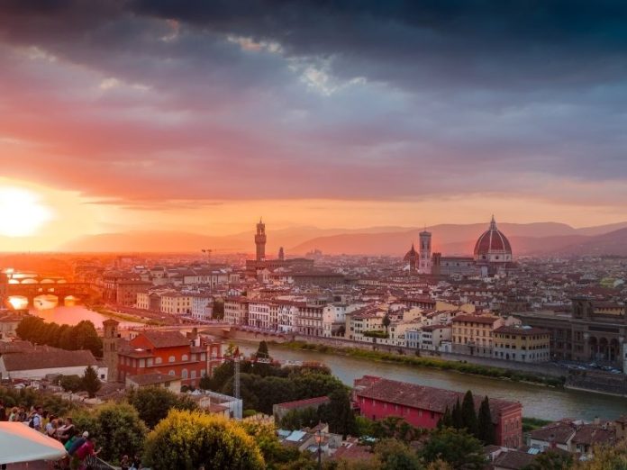 Sunset view of Florence