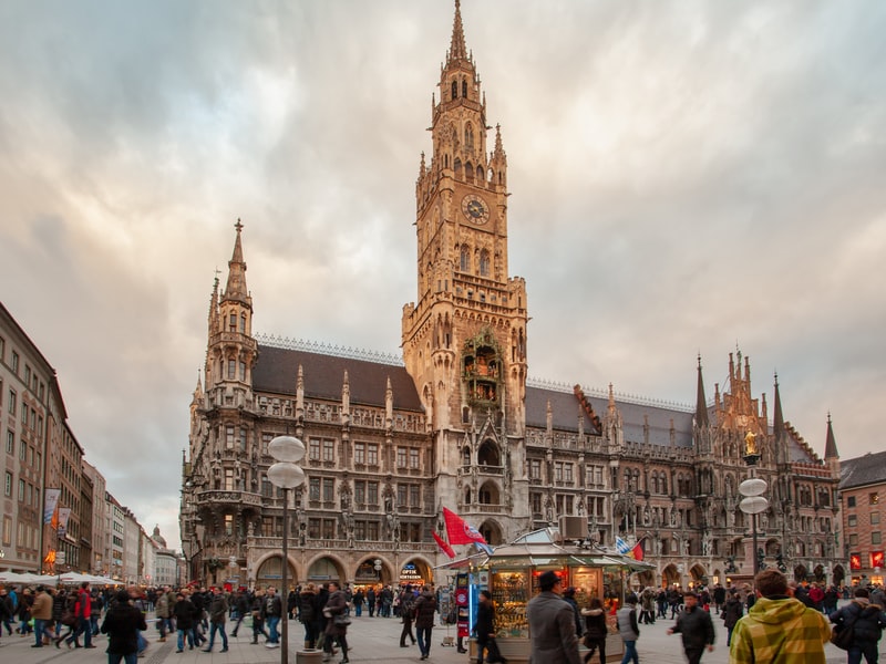 Munich New Town Hall, one of the safest cities in Europe
