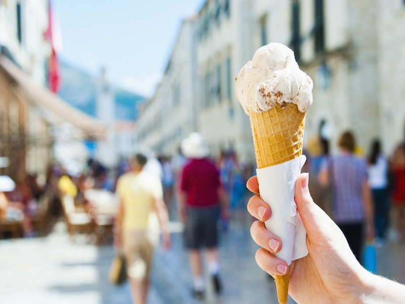 ice cream in Dubrovnik