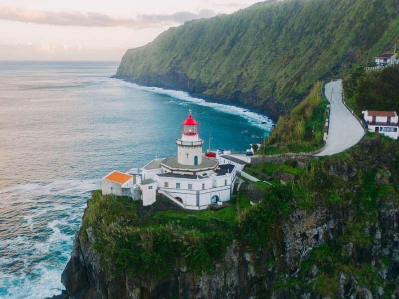 A lighthouse in the Azores