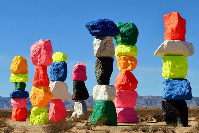 California Desert, Seven Magic Mountains and Las Vegas Sign - Second Stop: The Welcome to Fabulous Las Vegas Sign