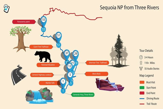 Sequoia & Kings Canyon NP Self-Guided Driving Audio Tour - Marble Falls Trail: Waterfalls and Wildflowers