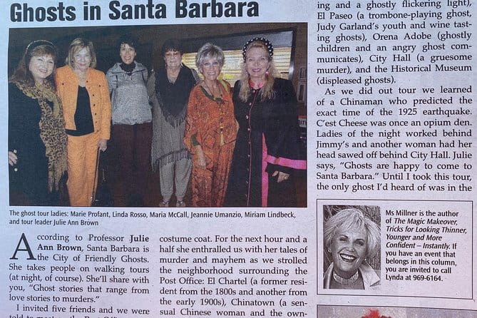 Santa Barbara Ghost Tour - Afternoon "Invisible Becomes Visible!" - Frequently Asked Questions