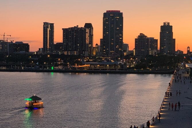 Tiki Boat - St. Pete Pier - The Only Authentic Floating Tiki Bar - The Water and Shoreline Views