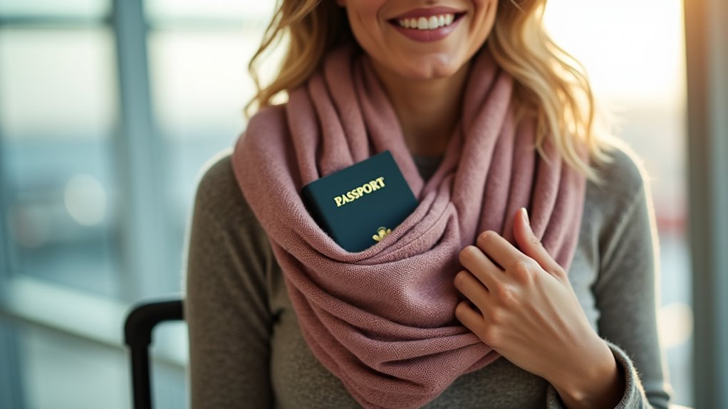 affordable secure travel scarves