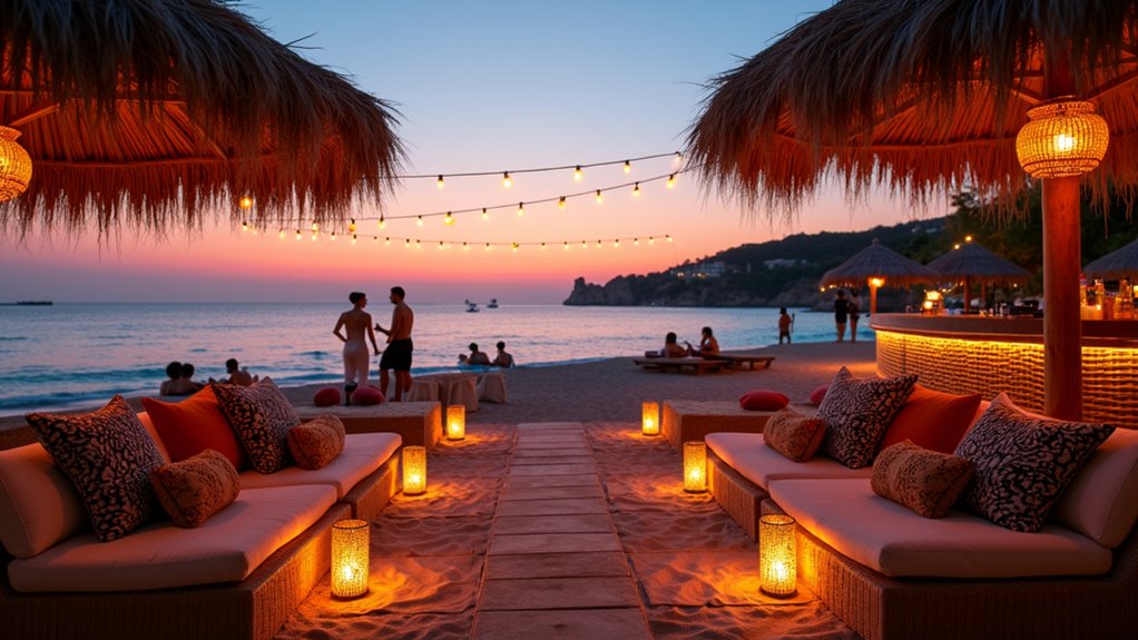 african inspired beach nightlife