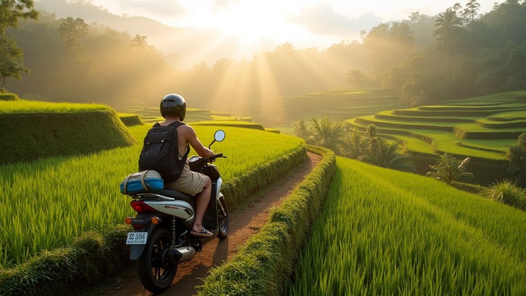 bali rice terraces motorbike tour