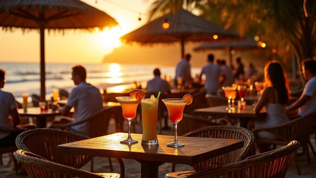 beachfront cocktail relaxation