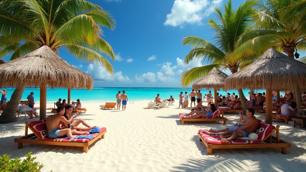 beachfront dining and activities