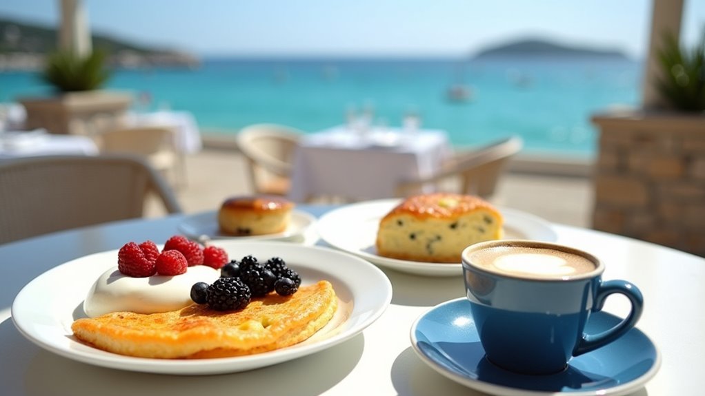 beachfront mediterranean breakfast experience