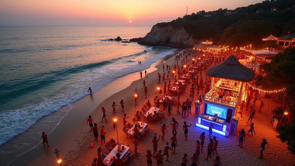 beachfront party pools live djs