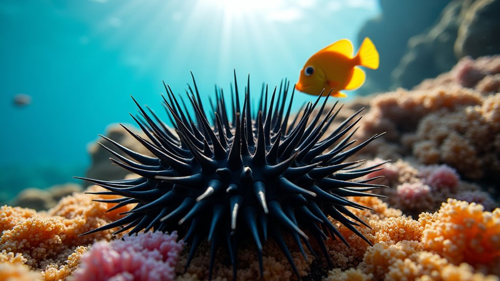beware of spiny sea urchins
