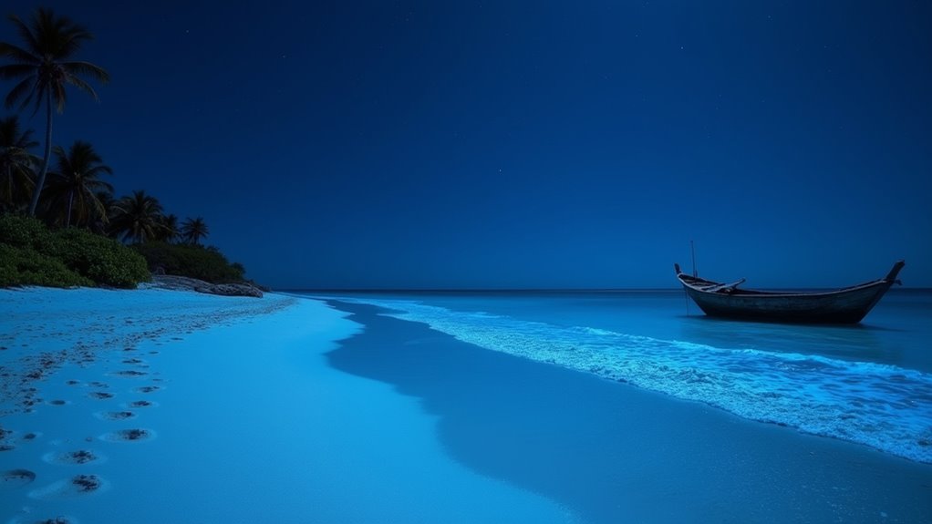 bioluminescent car free paradise