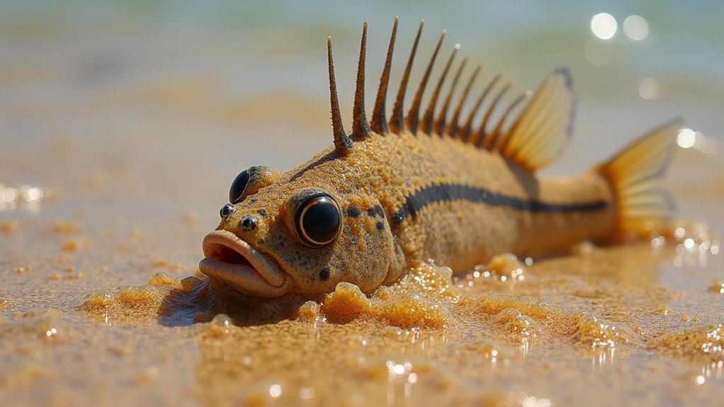 camouflaged venomous beach predator