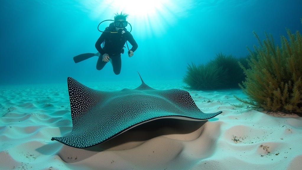 camouflaged venomous stingrays hide