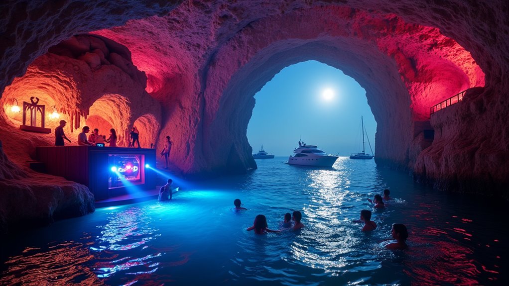 cave parties with ocean views