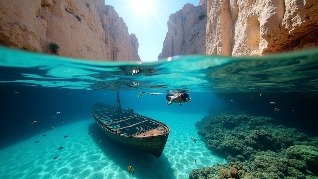 challenging snorkeling at navagio