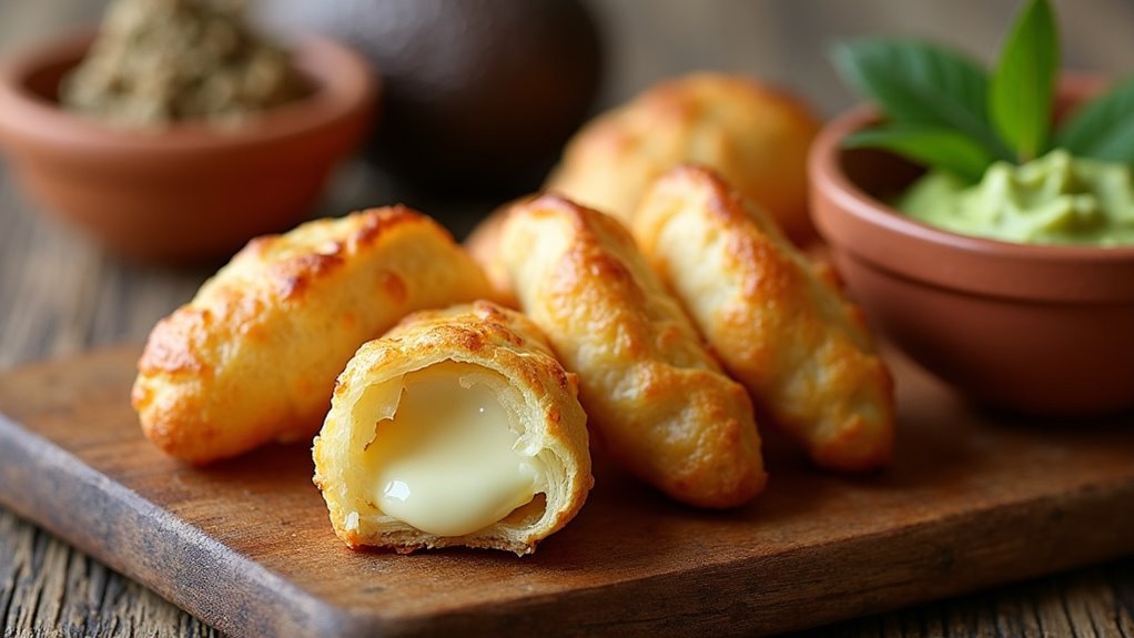 cheese filled fried snacks