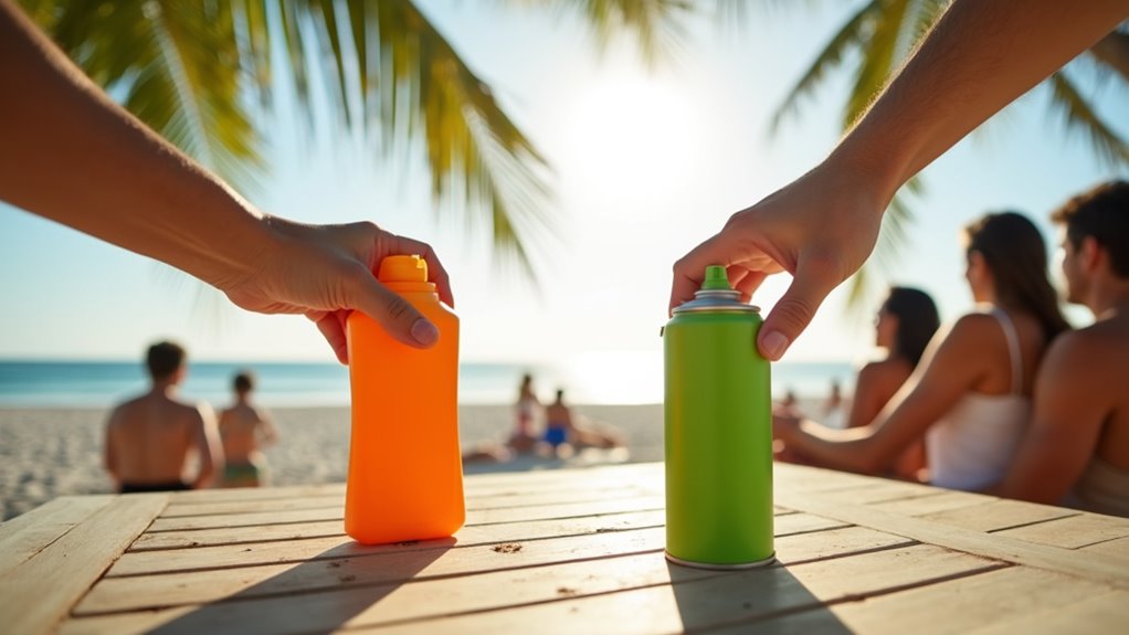 choosing bug spray or sunscreen