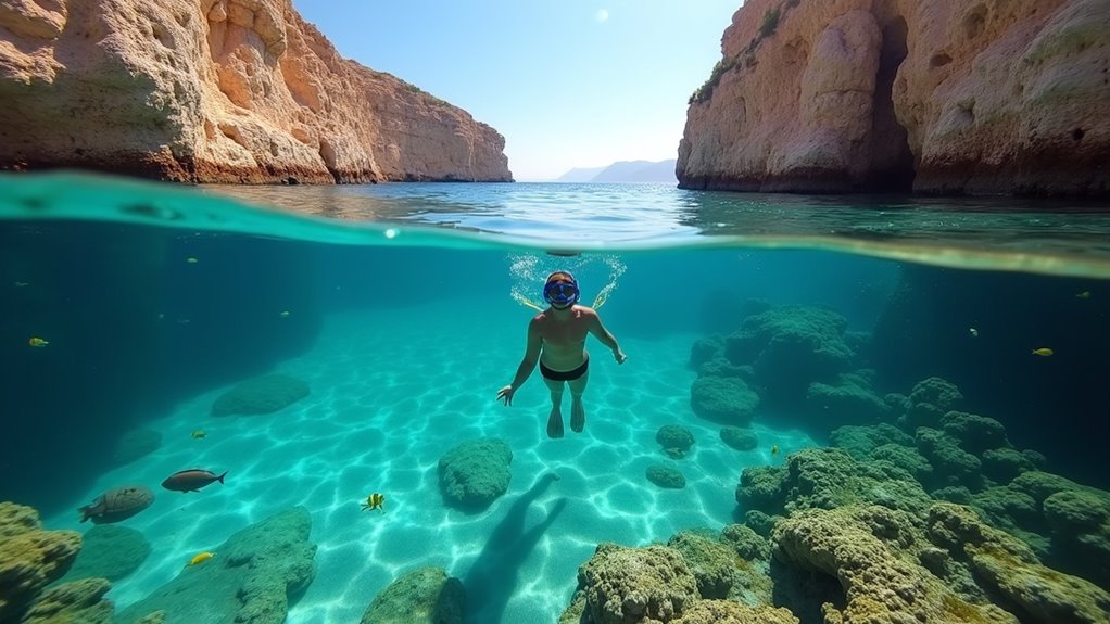 clear calm snorkeling waters