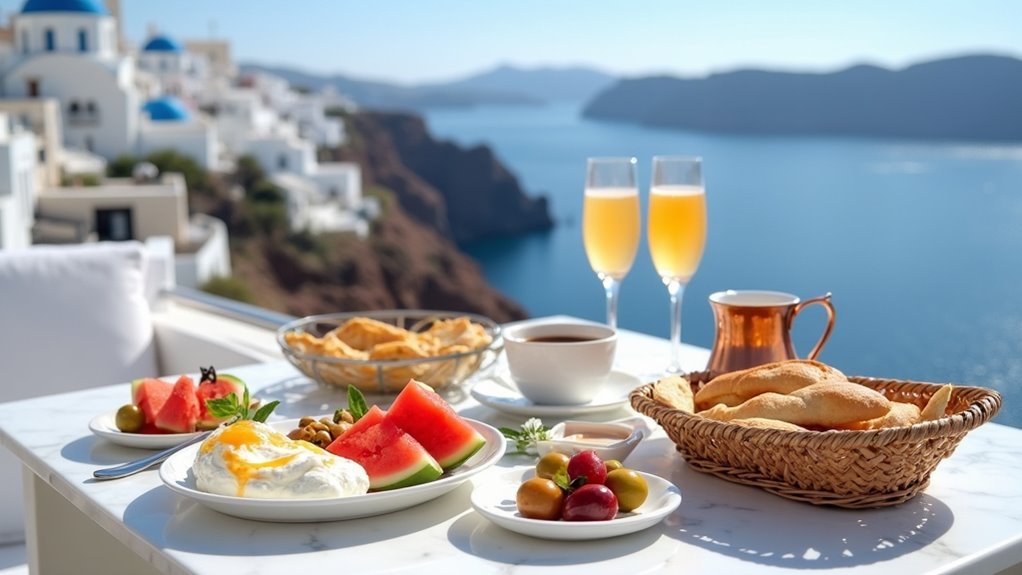 cliffside santorini breakfast experience