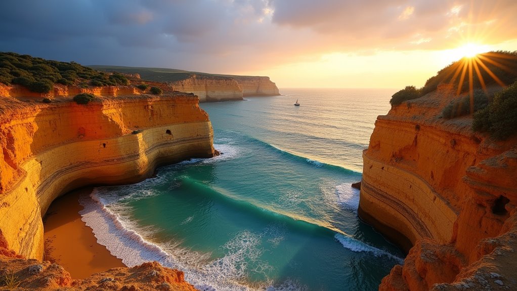 coastal beaches mountain cliffs