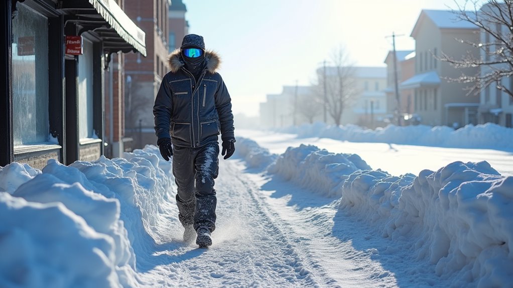 cold snowy lakefront adventure