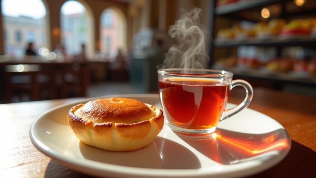 colorful cakes and specialty teas
