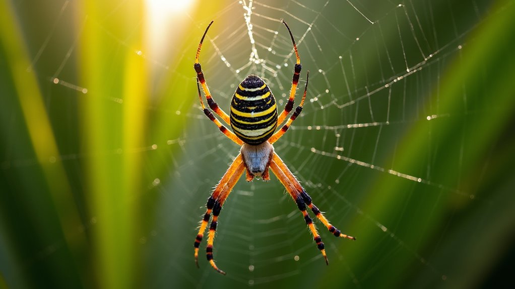 colorful garden orb weavers