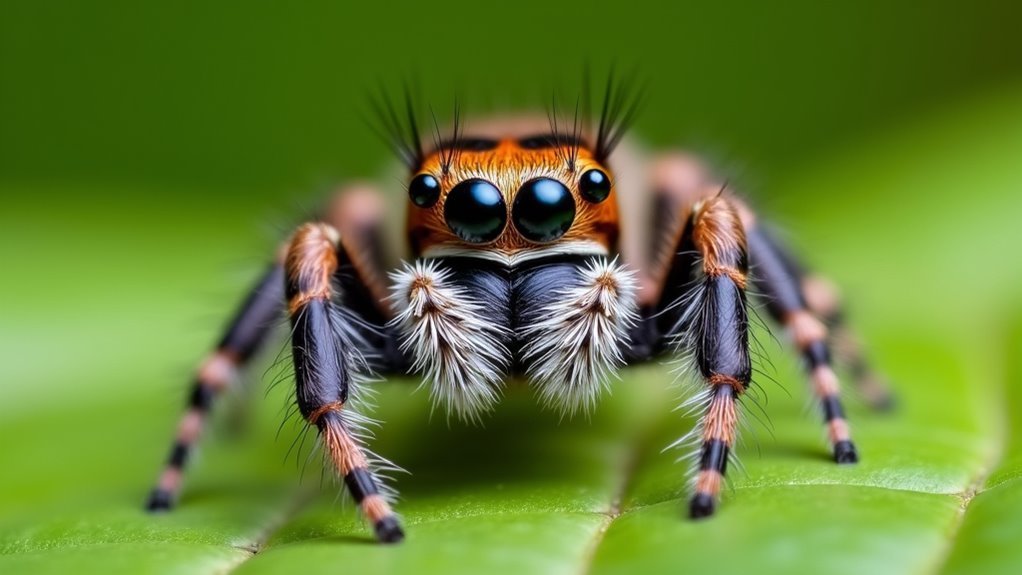 colorful jumping spiders hunting tactics