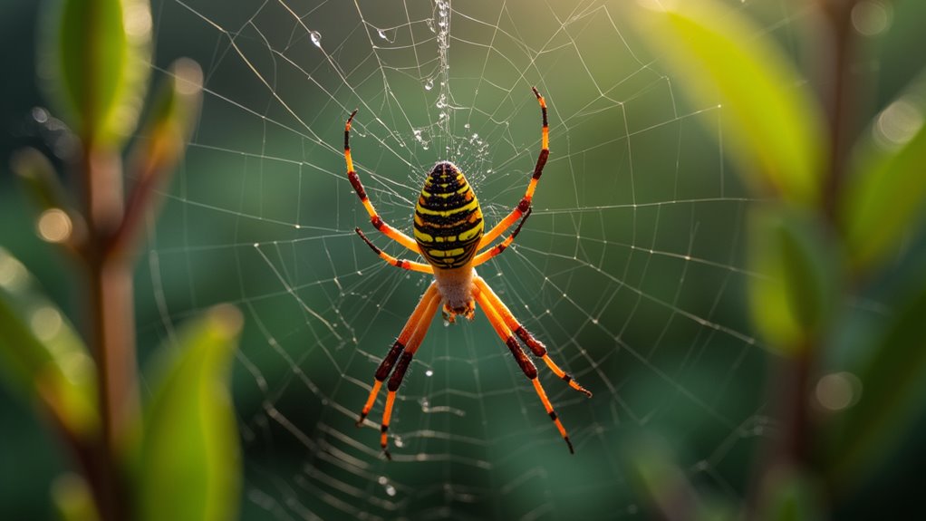 colorful orb web builders