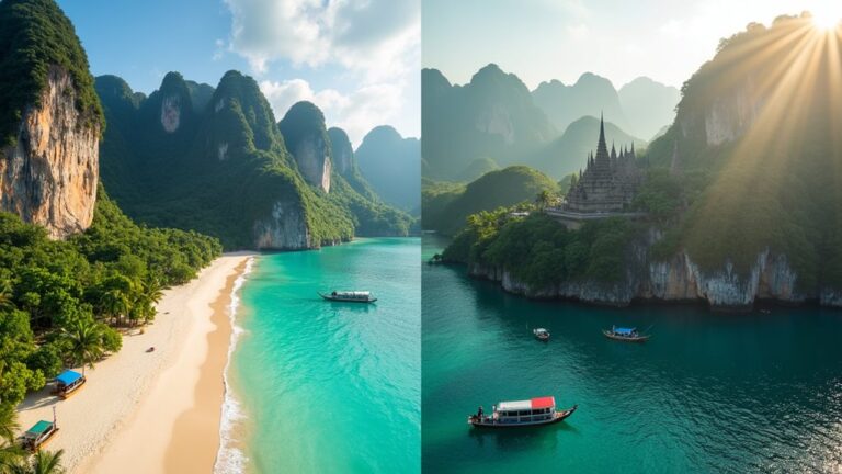 compare northern and southern thailand