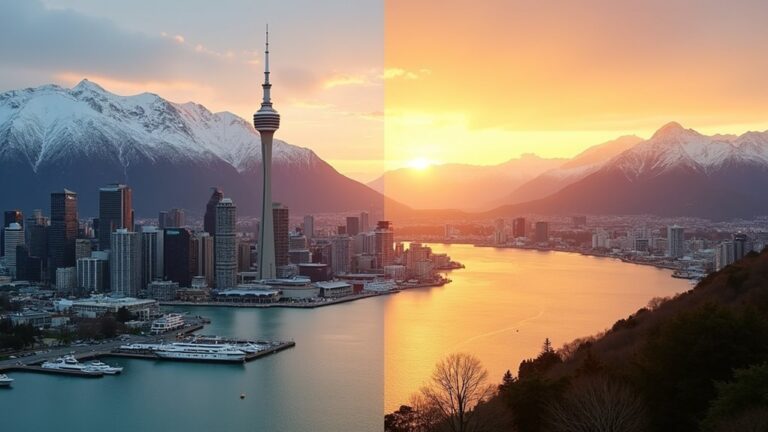 compare queenstown and auckland