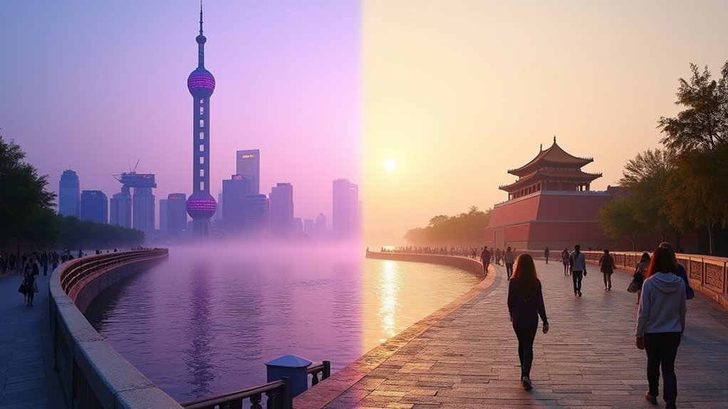 compare two major chinese cities