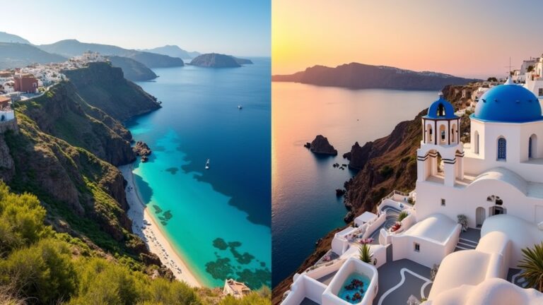 comparing corfu and santorini