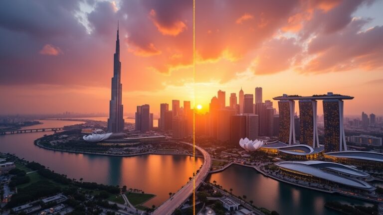 comparing dubai and singapore