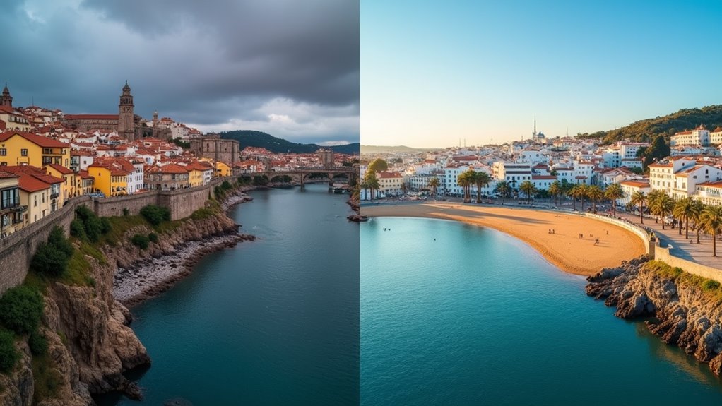 comparing northern and southern coastlines