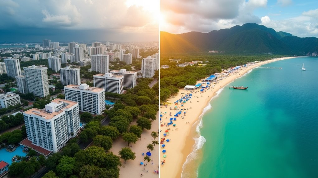 comparing pattaya and koh samui