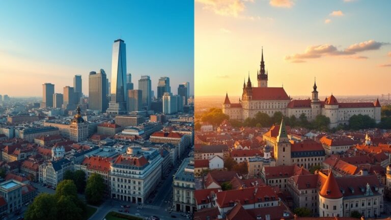 comparing warsaw and krakow