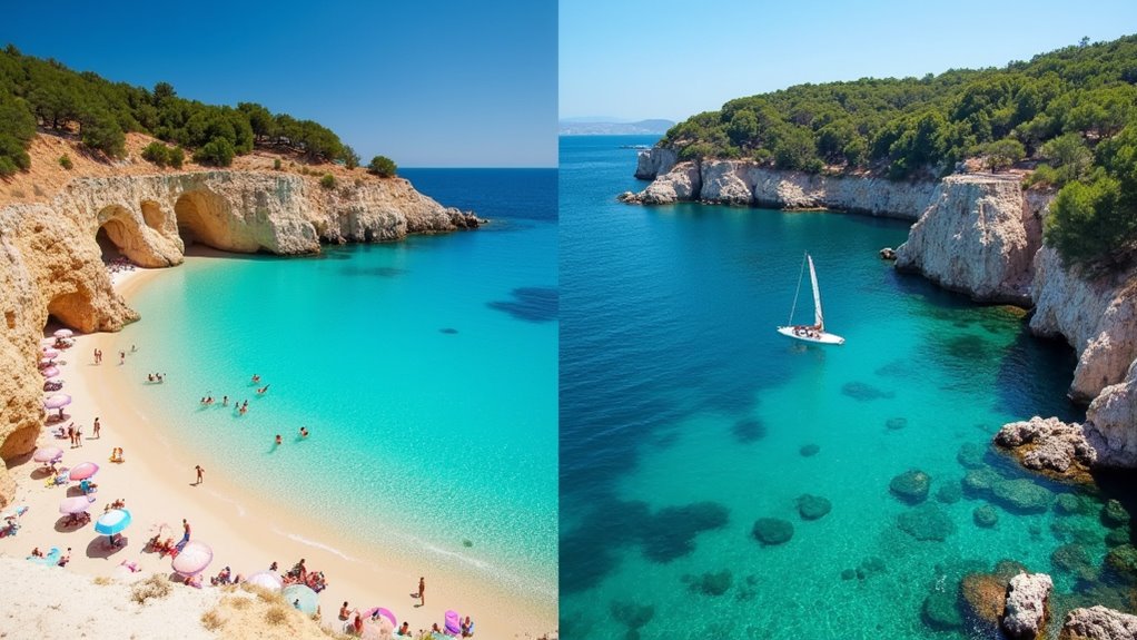 crete and corfu beaches