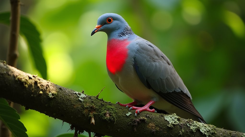 crimson chested rare ground dove
