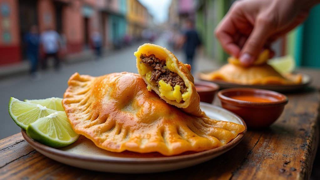 crispy cornmeal filled pockets