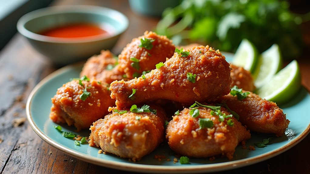 crispy garlic marinated street food