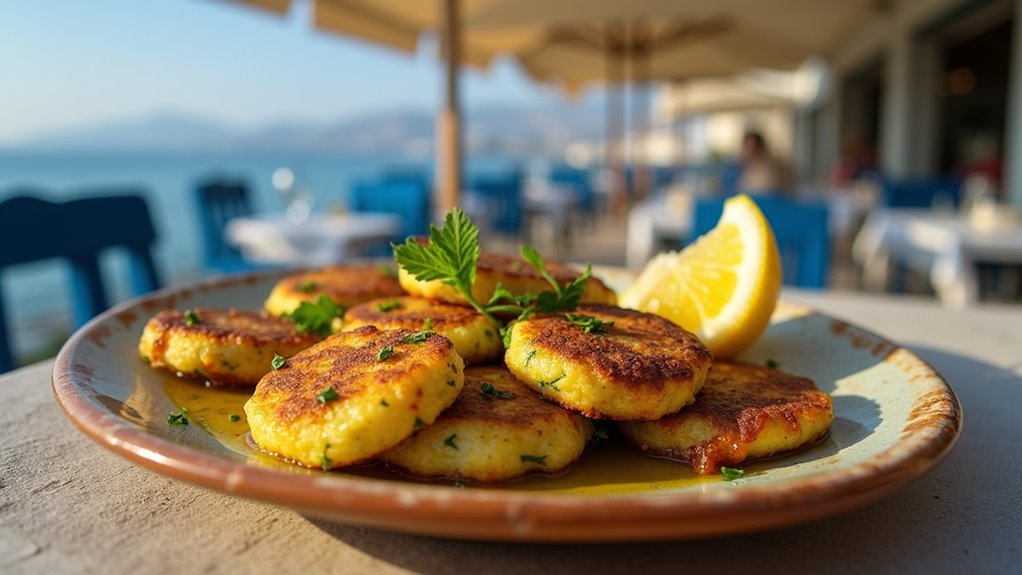crispy zucchini fritters with herbs