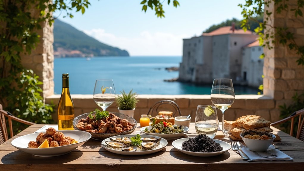dalmatian seafood and wines