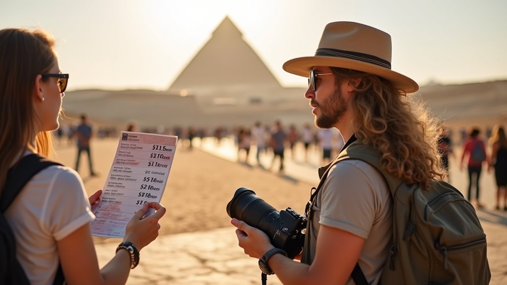 egypt attraction entrance fees