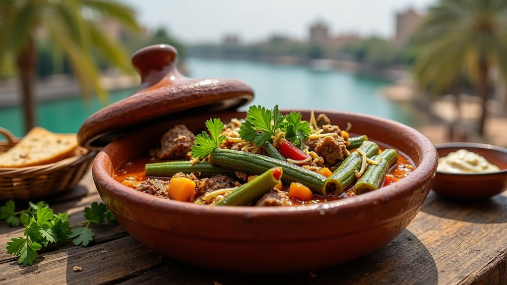 egyptian hearty okra stew