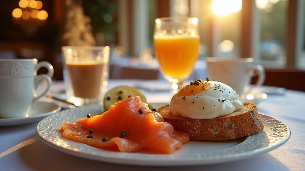 elegant breakfast with panoramic views