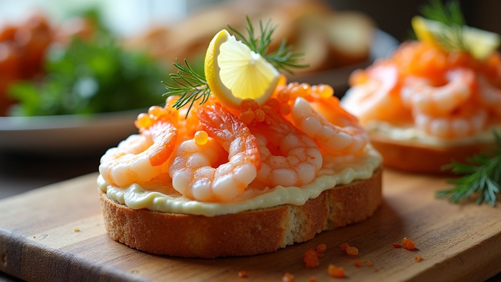 elegant swedish shrimp toast