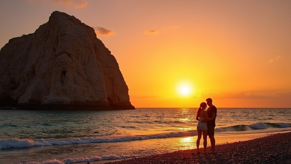 enchanting sunset at aphrodite s rock